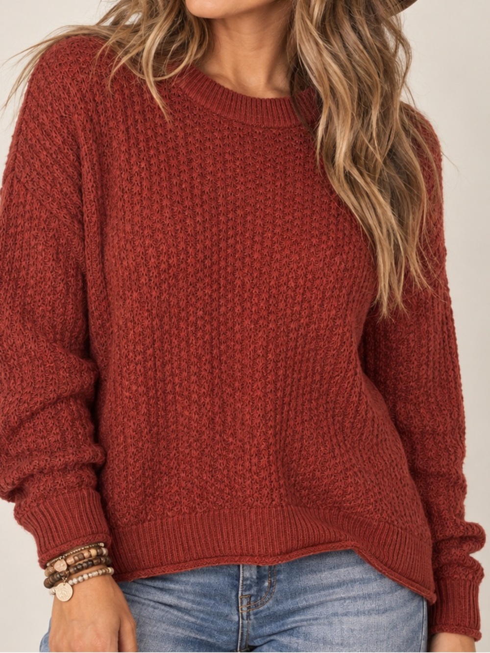 Universal Thread Rust Knit Sweater Size Small 🍂✨